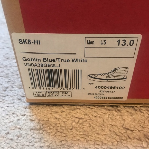 🆕!! Goblin blue-grey Suede SK8 Hi - Picture 4 of 5